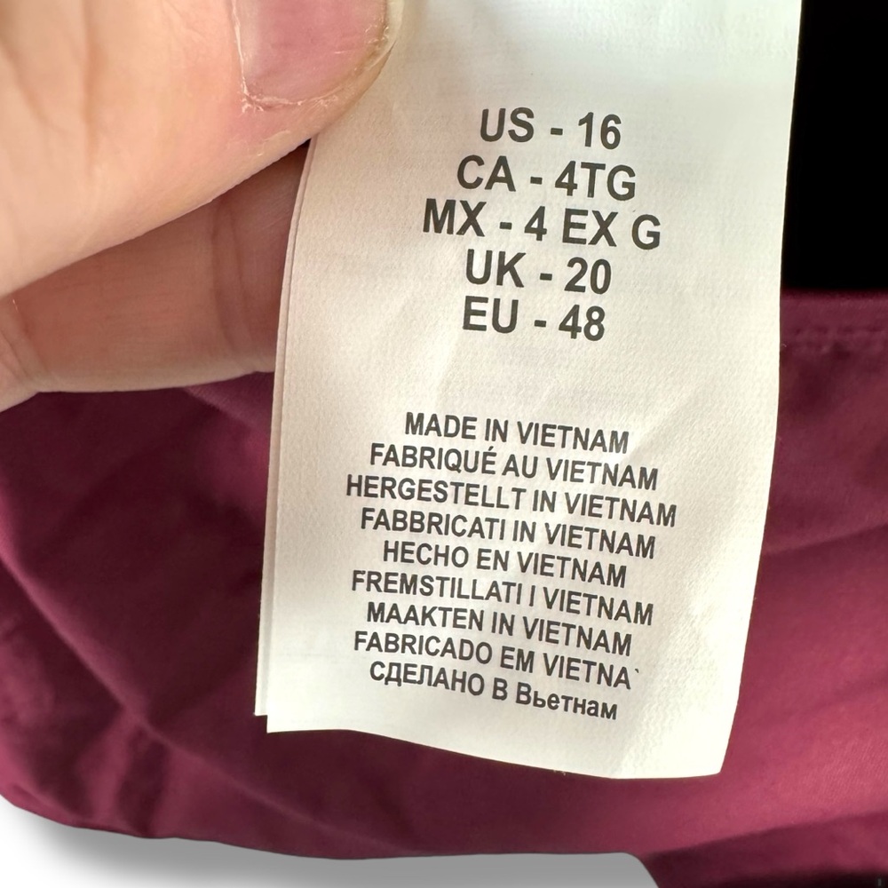 La Blanca Running Stitch Embellished Halter Tankini Top, Deep Maroon, Size 16 - Picture 9 of 14